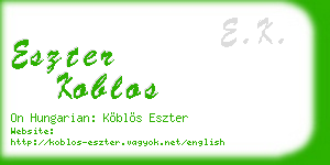 eszter koblos business card